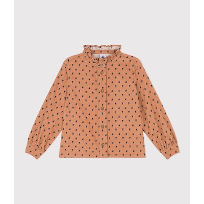 Floral Needlecord Blouse with Long Sleeves PETIT BATEAU
