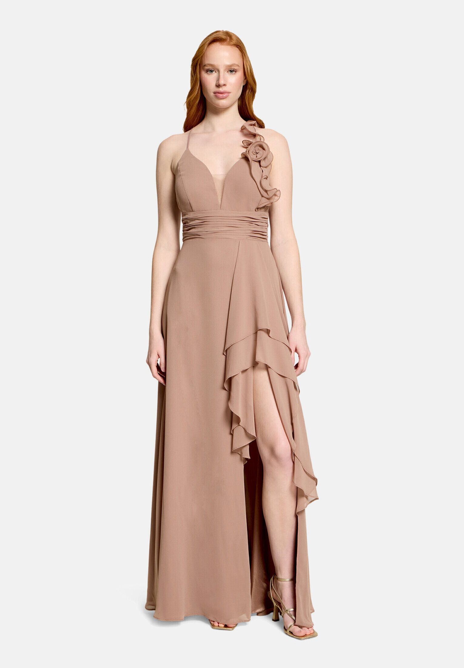 Robe en chiffon à volant, VERA MONT