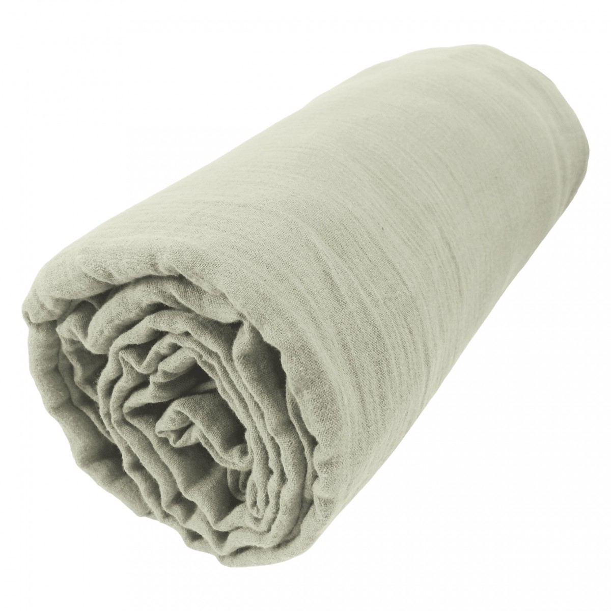 Drap Housse Double Gaze de Coton GAÏA, EDEN