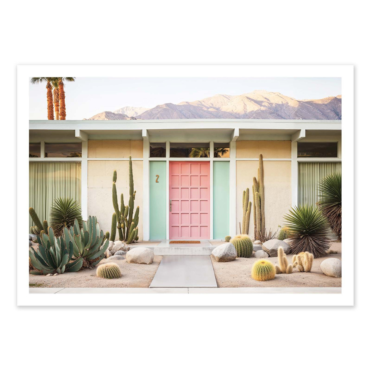 Affiche d'art - Palm Springs Mid-century - Philippe Hugonnard, WALL EDITIONS