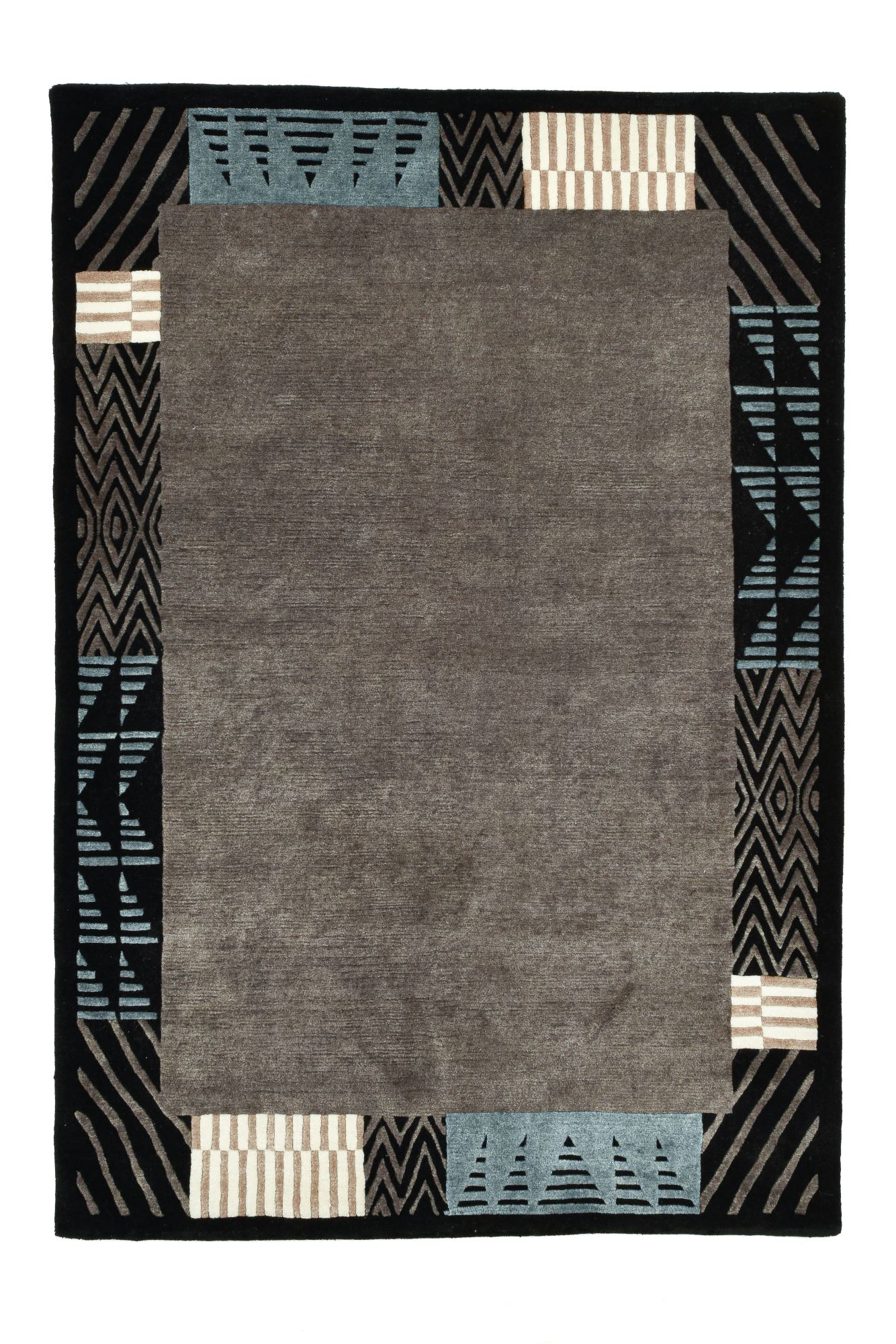 Tapis salon Baktapur noué main en laine, THEKO