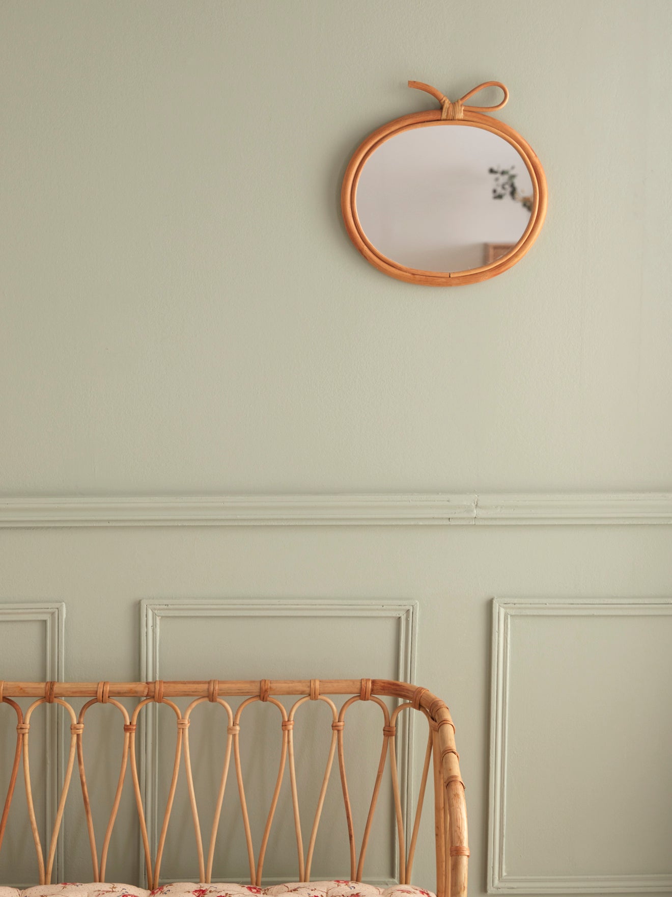 Miroir pomme en rotin, CYRILLUS