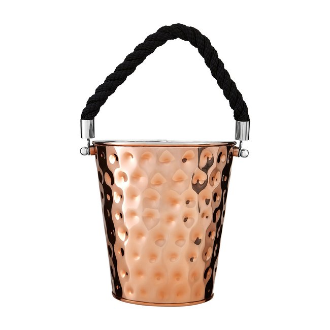 Medium Party Bucket in Copper Hammered Effect, copper, SO'HOME