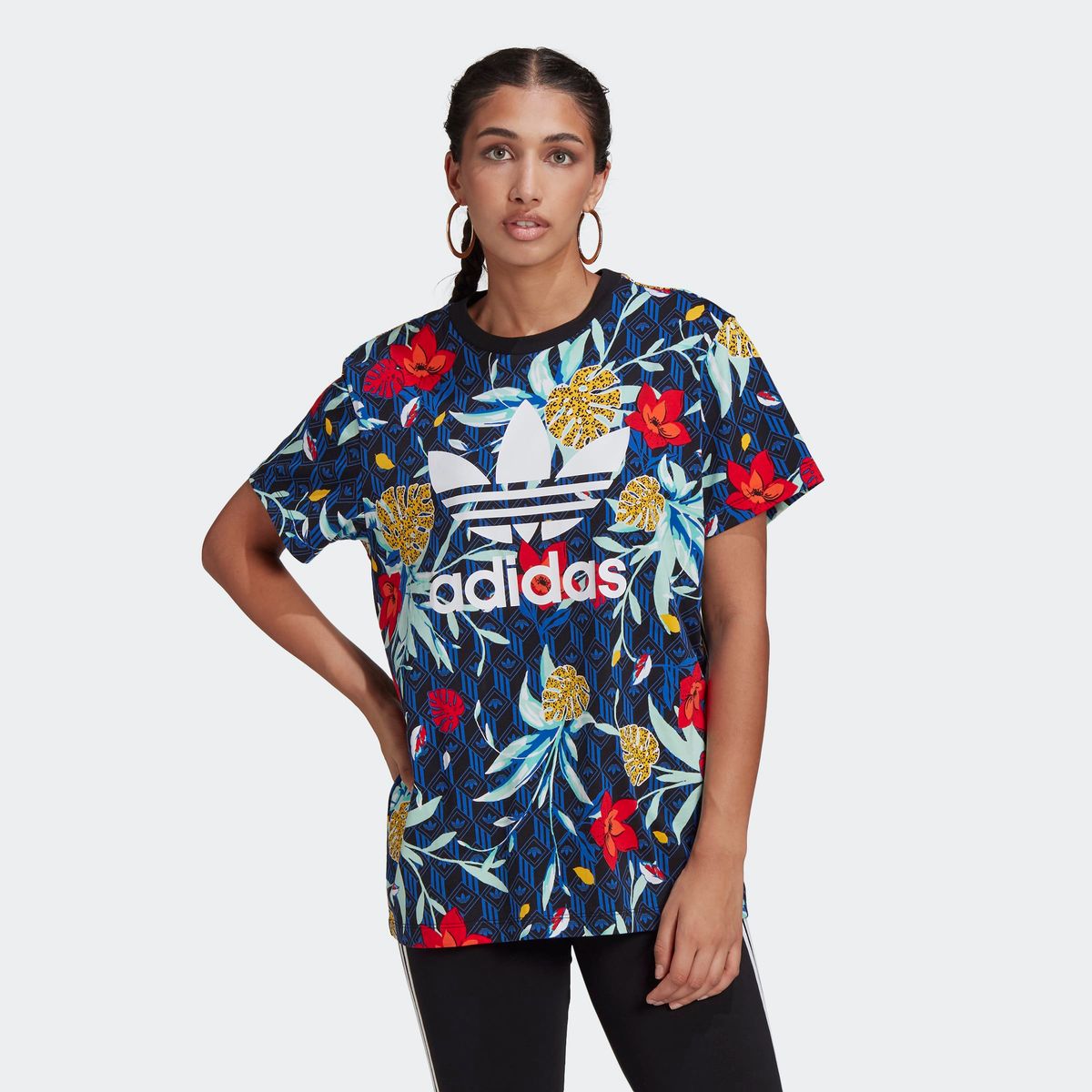 tee shirt adidas bleu