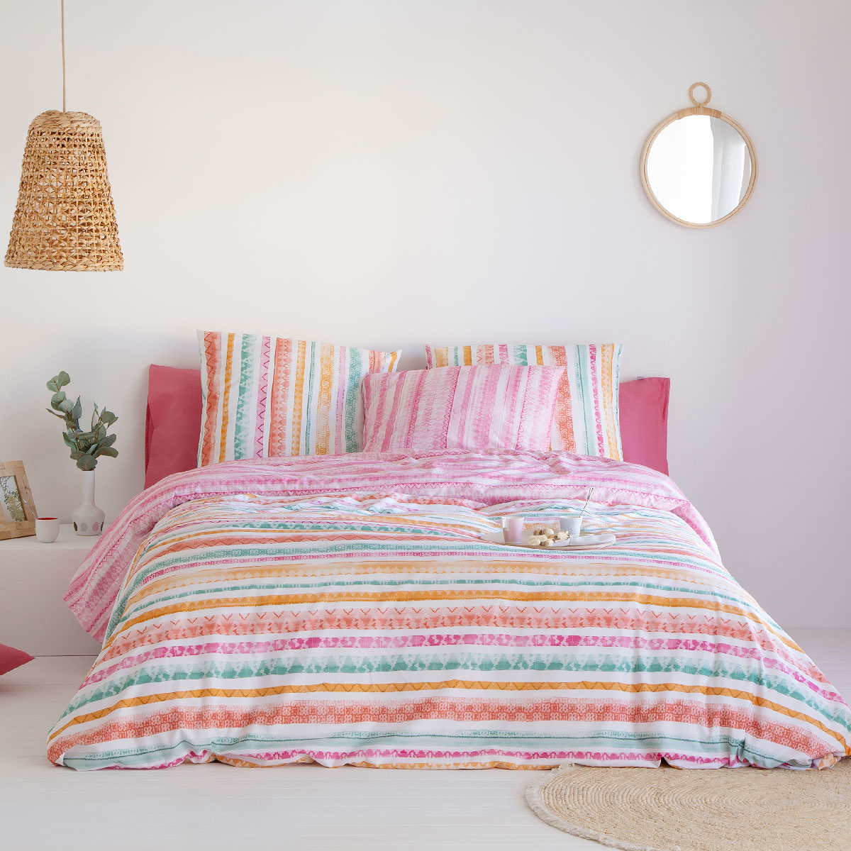 Housse de couette réversible en coton TRIBE, NAF NAF HOME