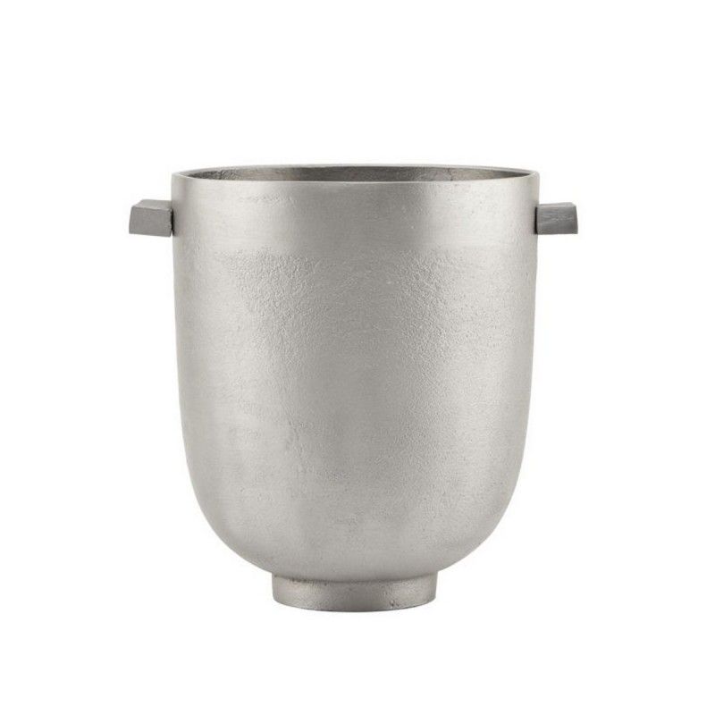 cache-pot design industriel aluminium brut foem