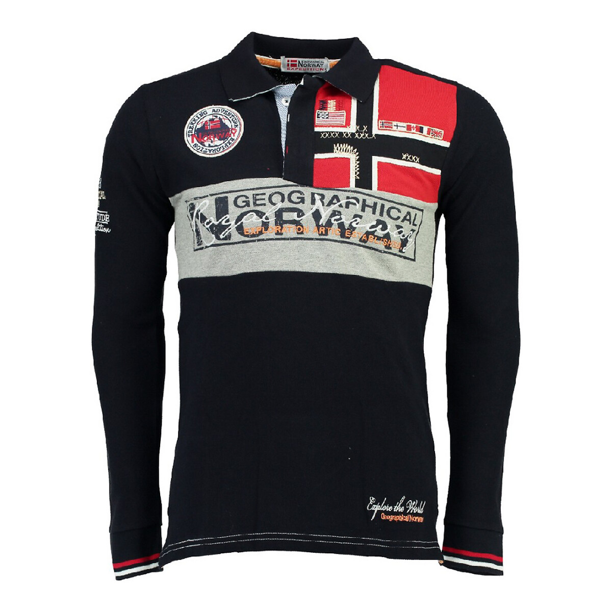 Geographical Norway Polo à manches longues Koliday Bleu marine