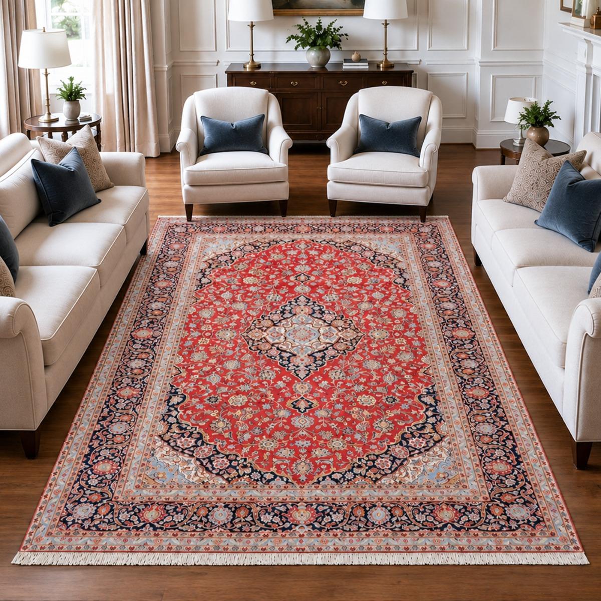 Tapis d'orient au motif oriental, noué main en laine, ARDAKAN C, UN AMOUR DE TAPIS