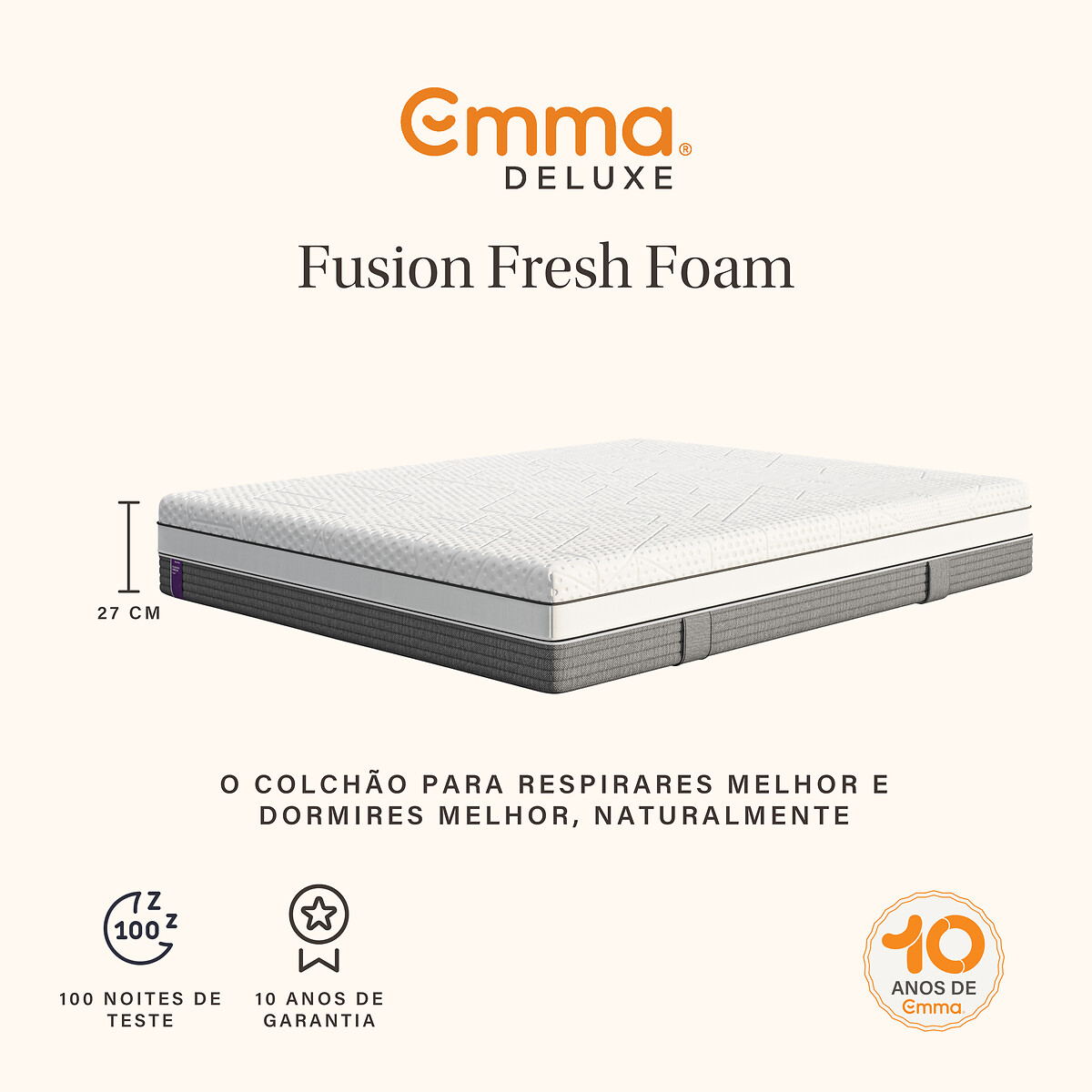 Colchão Fusion Fresh Foam, EMMA, EMMA