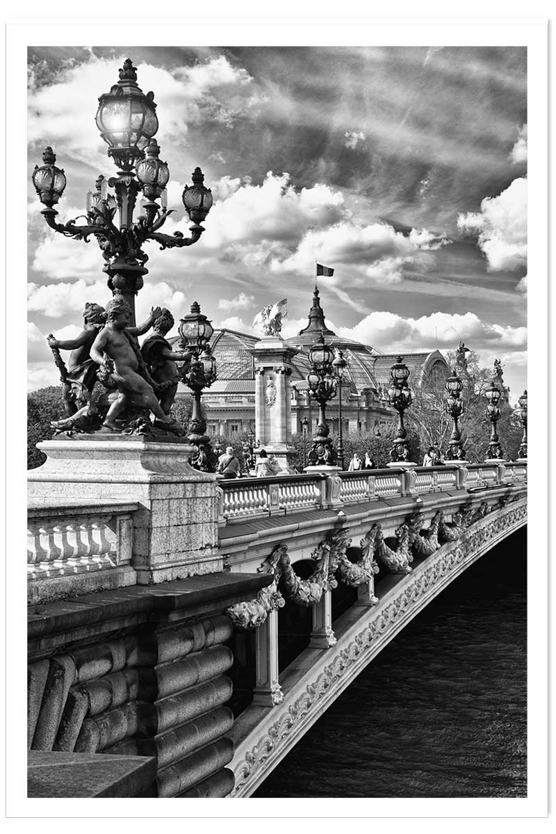 Affiche Paris, Vue du pont Alexandre III, HEXOA
