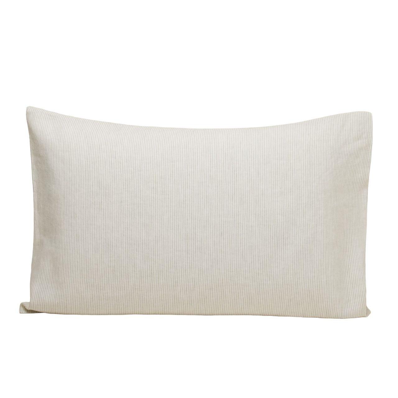 Lot De 2 Taies D'Oreiller en Fines rayures tissées en lin coton, 65x65 cm FINEA, MADURA
