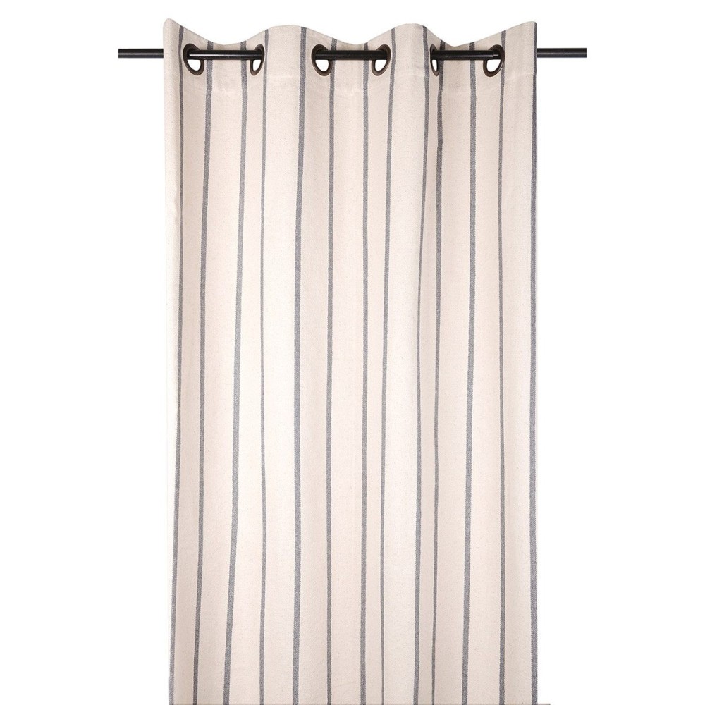 Rideau à œillets 135x260 St Trop anthracite coton, DECORATIE