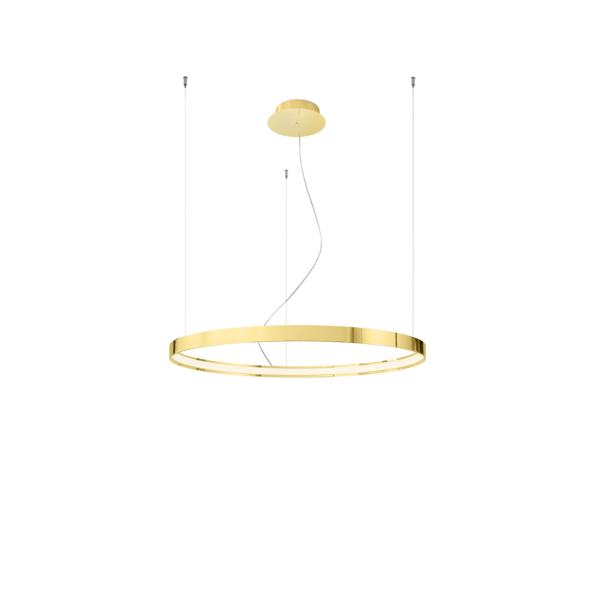 Lustre Aluminium Doré LED 1 Rio, EDEN