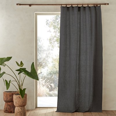 Private 100% Washed Linen Curtain with Rings AM.PM