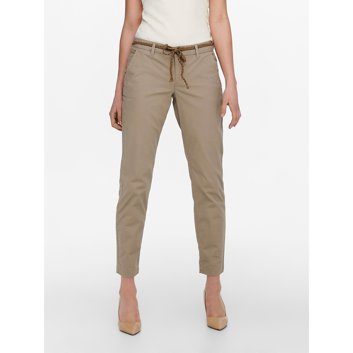 Image of Cotton Belted Chinos