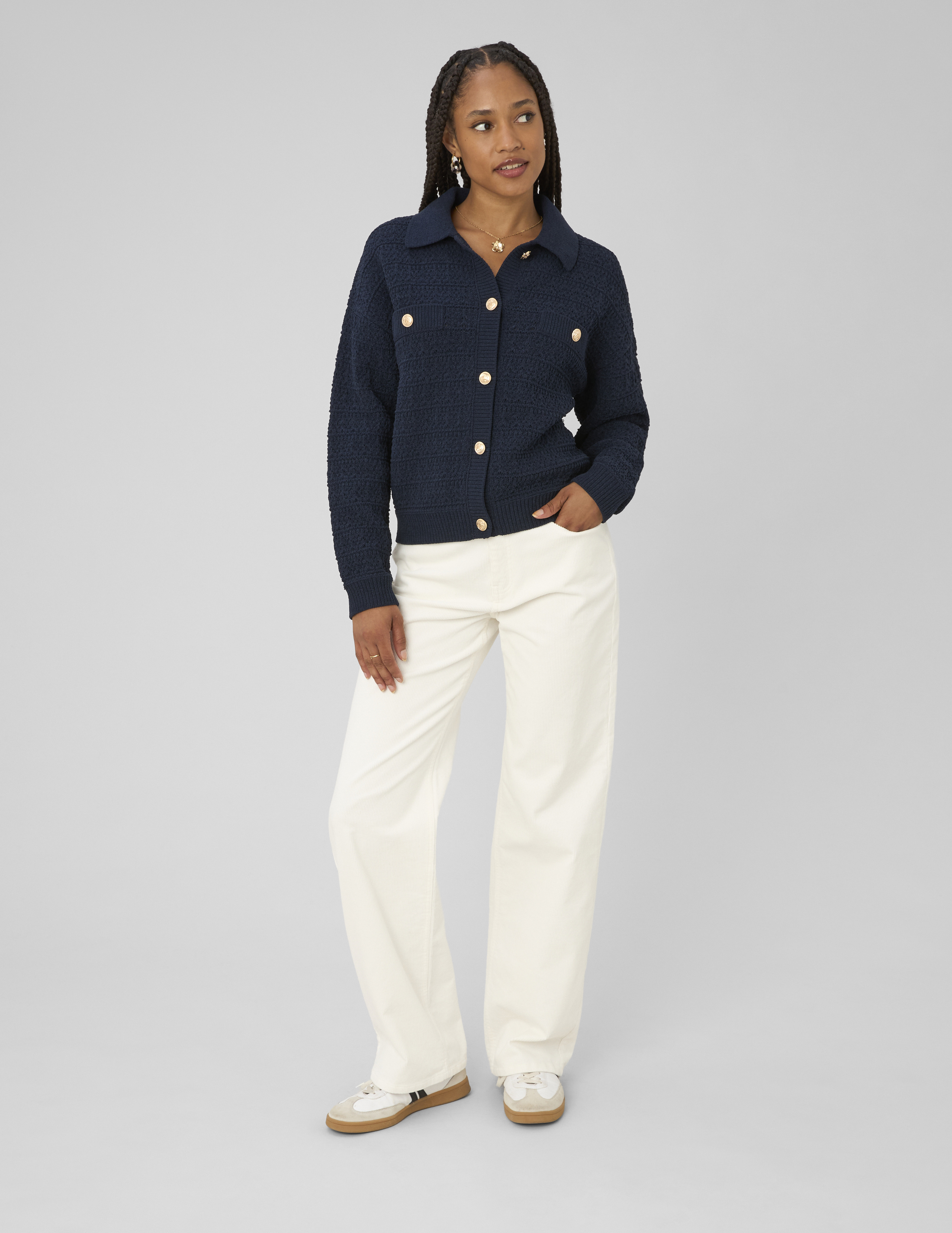 Pantalon straight velours, BZB