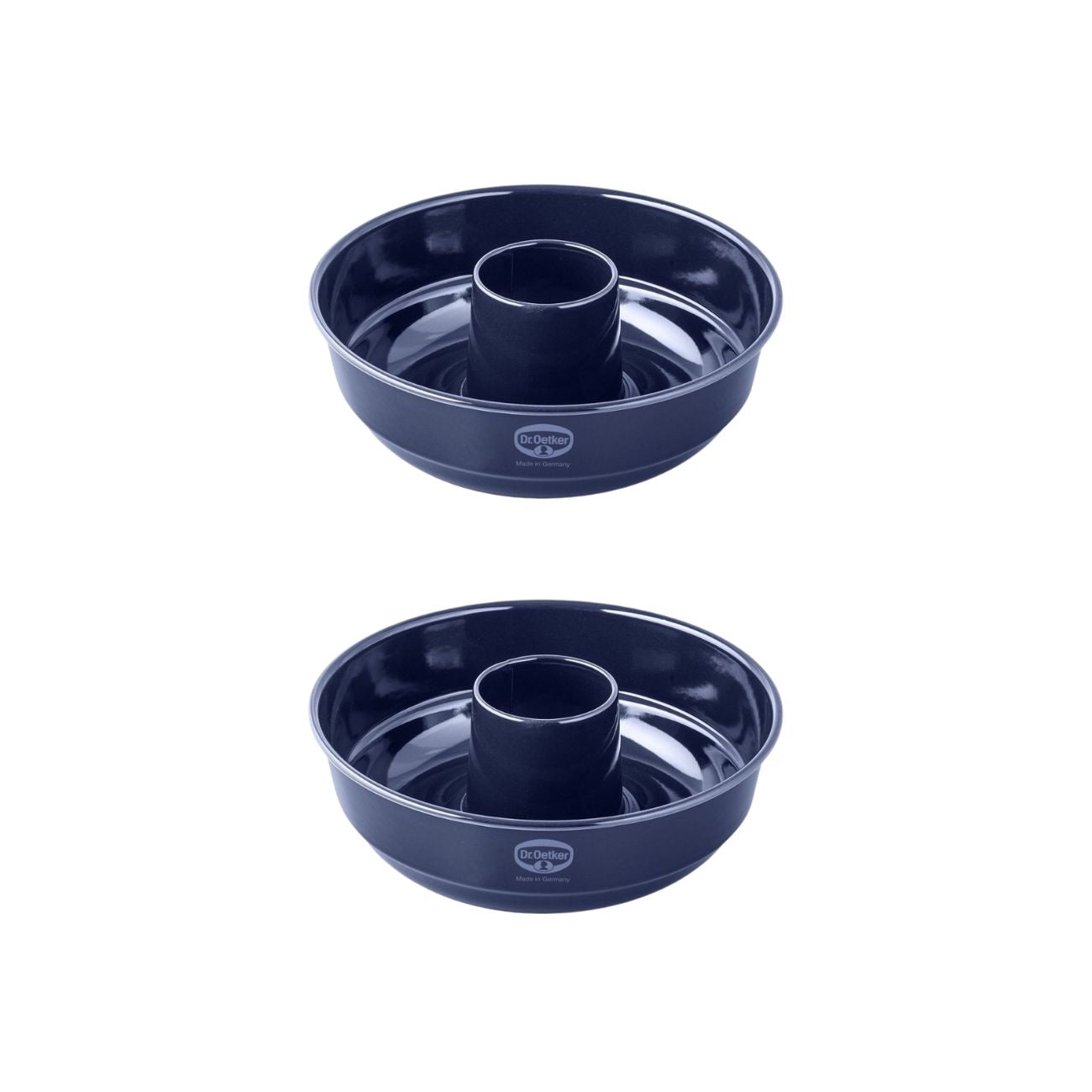 Lot de 2 moules à gâteaux 26,3/26,3 cm en acier BACK-LIEBE, DR OETKER