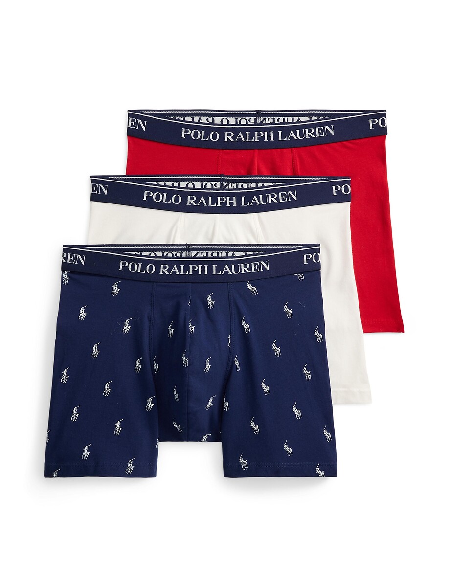 Lot de 3 slips-boxers coton stretch, POLO RALPH LAUREN
