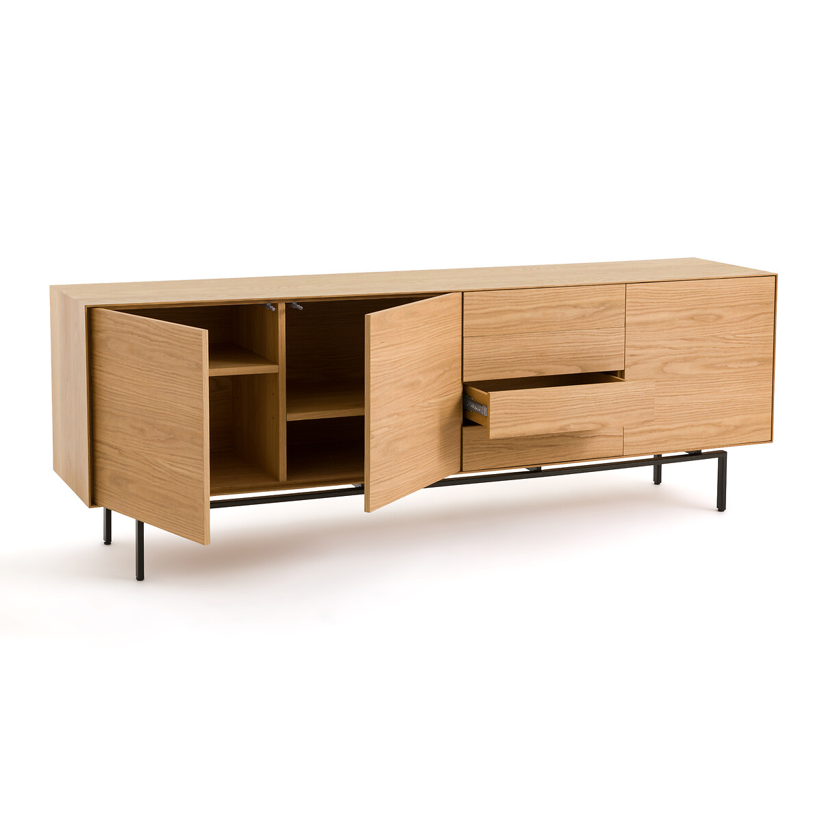 Credenza bassa in noce con struttura a 150 gambe di Says Who in vendita su  Pamono