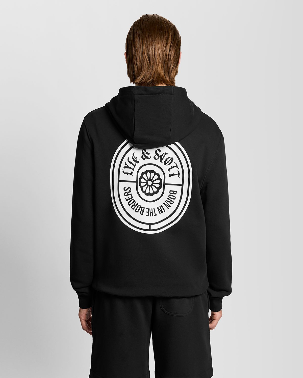 Sweat à capuche  graphique badge en coton, LYLE & SCOTT