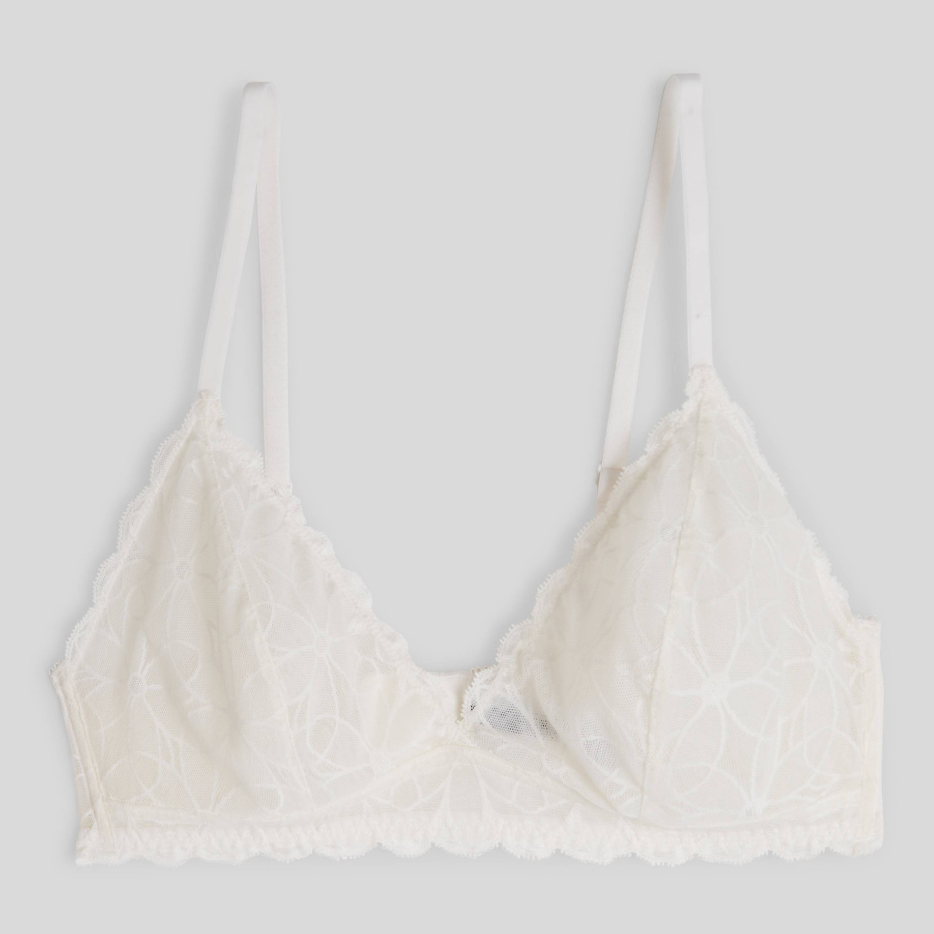 MONOPRIX - Soutien-gorge triangle SELENA en dentelle florale - NOIR - Feminin, MONOPRIX