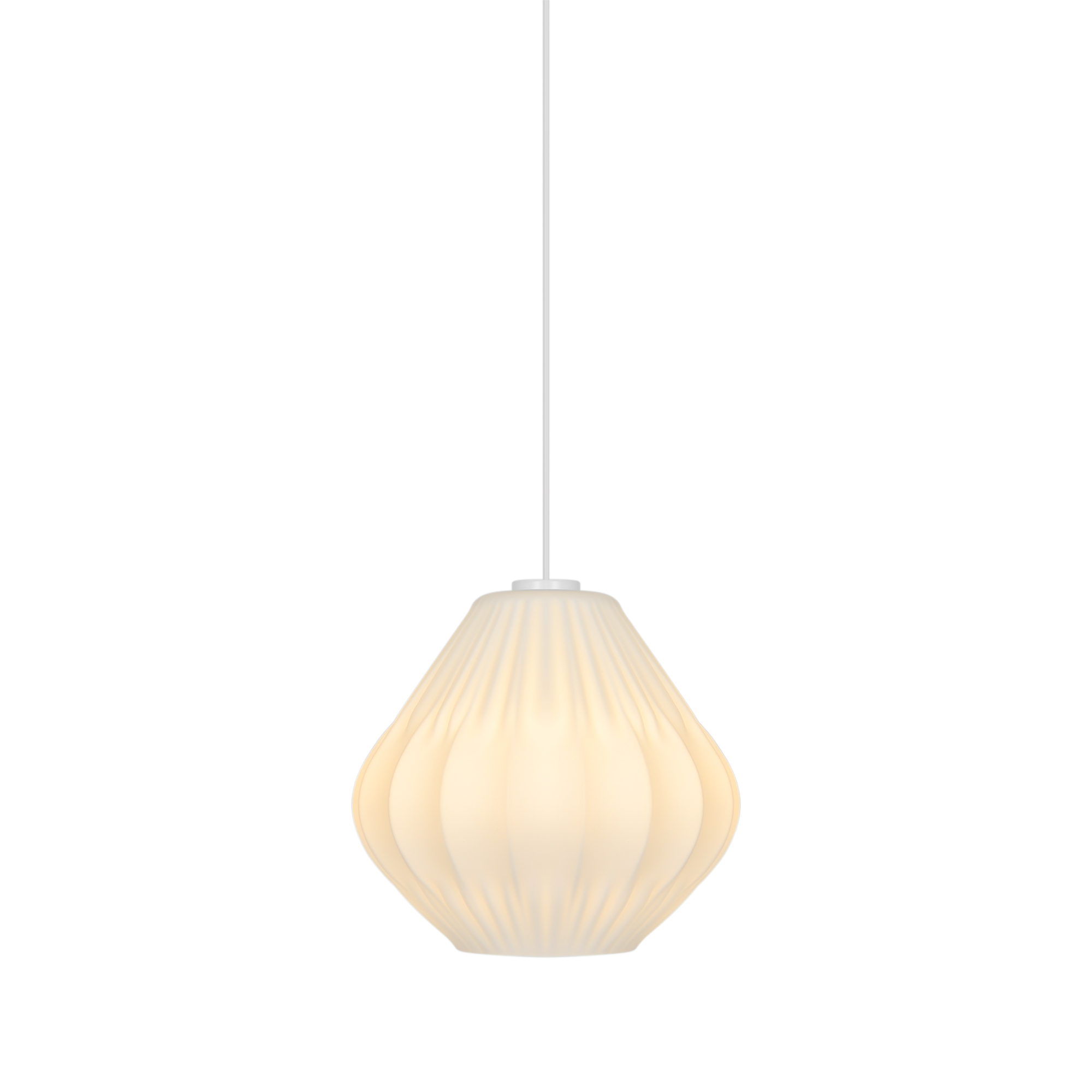 Suspension plissé élégant en verre opale, MALUCA, NORDLUX