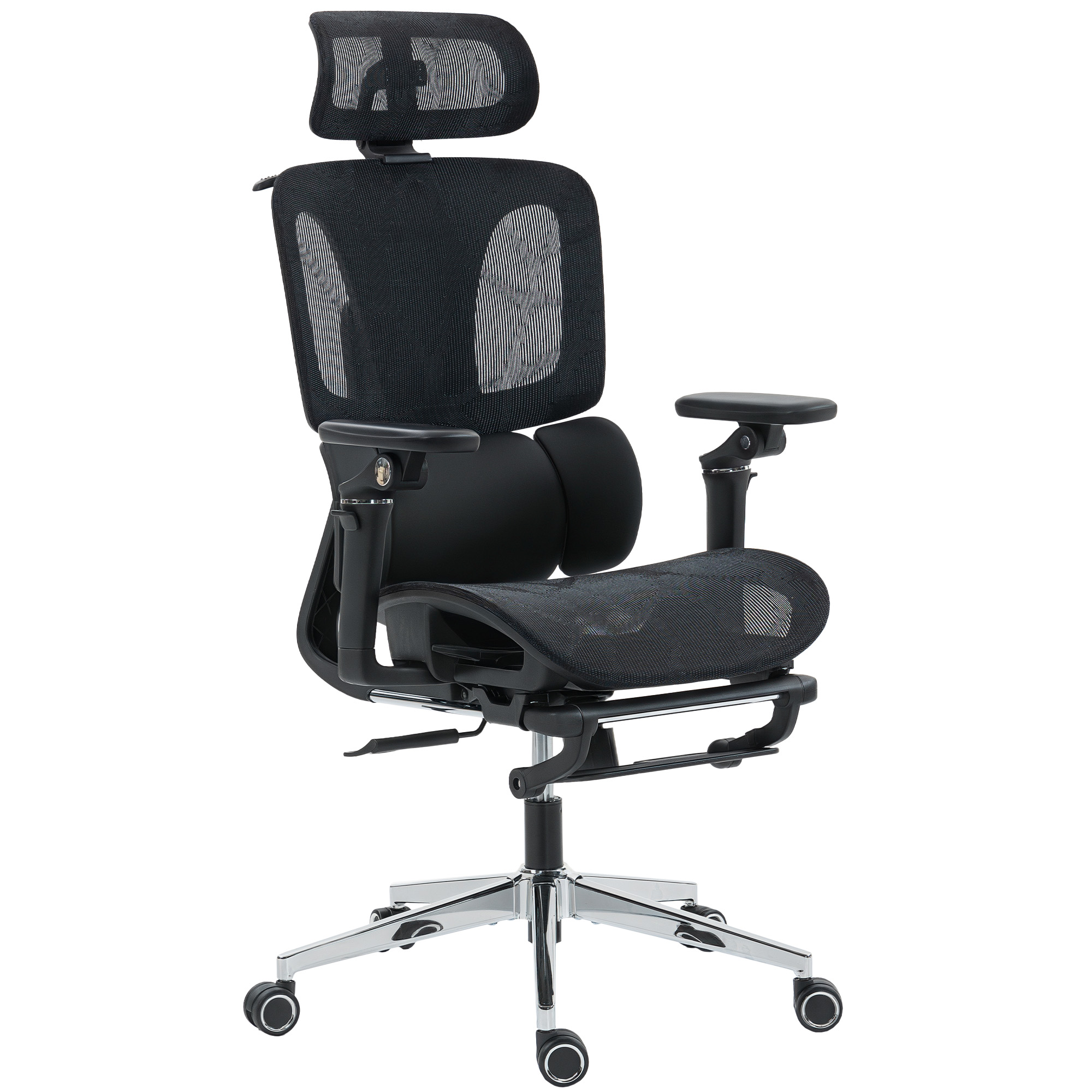 Chaise de bureau Maille Noir, HOMCOM