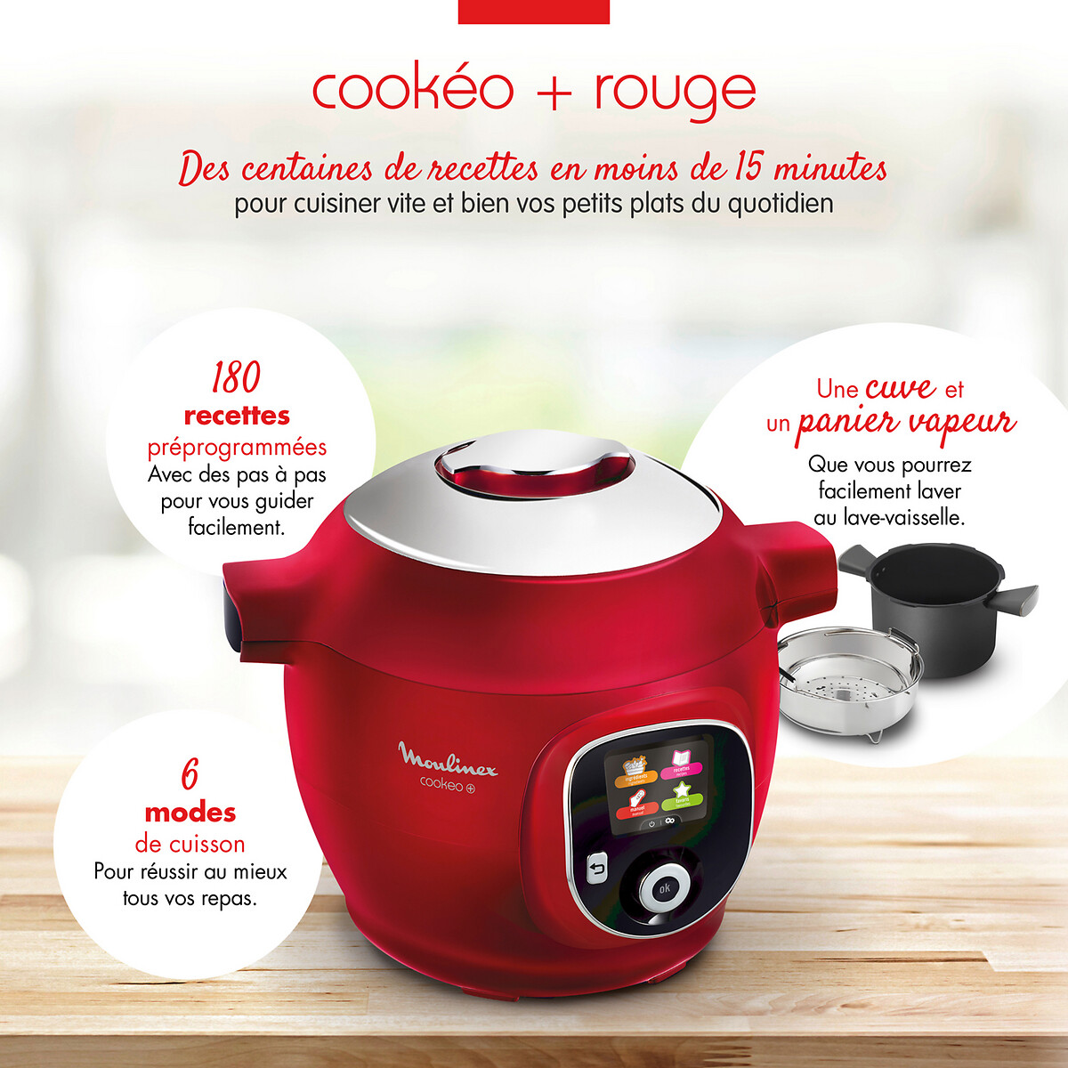 Cookeo 180 Recettes Avec 2 Livres De Cuisine Rouge Moulinex La Redoute Cookeo 180 Recettes Avec 2 Livres De Cuisine Rouge Moulinex La Redoute