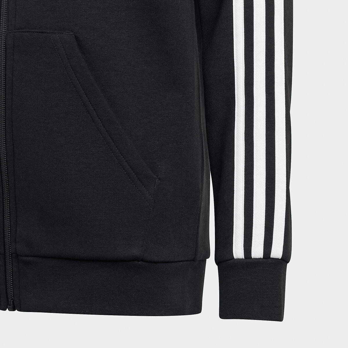 Zip up hoodie in cotton blend black Adidas Sportswear La Redoute