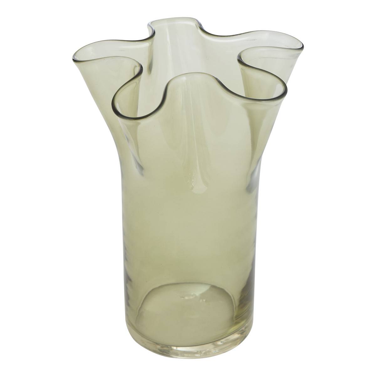 Vase à col festonné en verre soufflé FLDR, ATMOSPHERA
