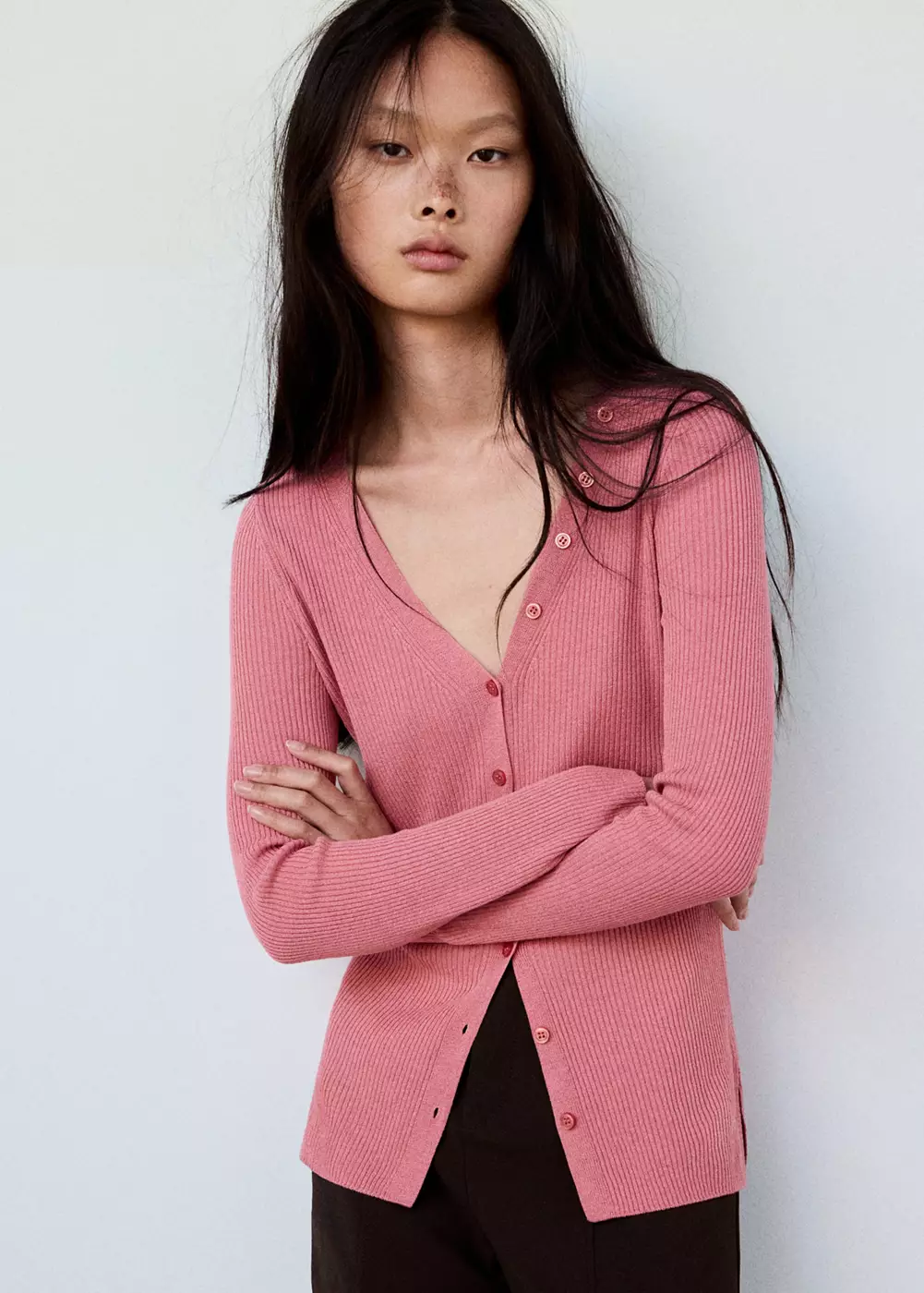 Cardigan côtelé boutons, MANGO