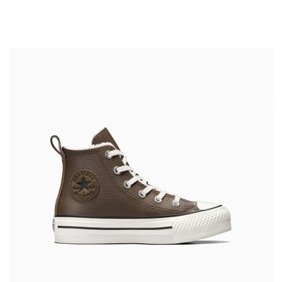 Kids All Star Eva Lift Warm Winter Leather High Top Trainers CONVERSE