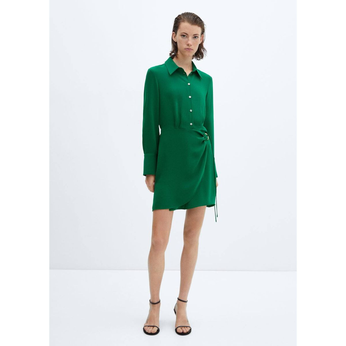 Robe mango online verte