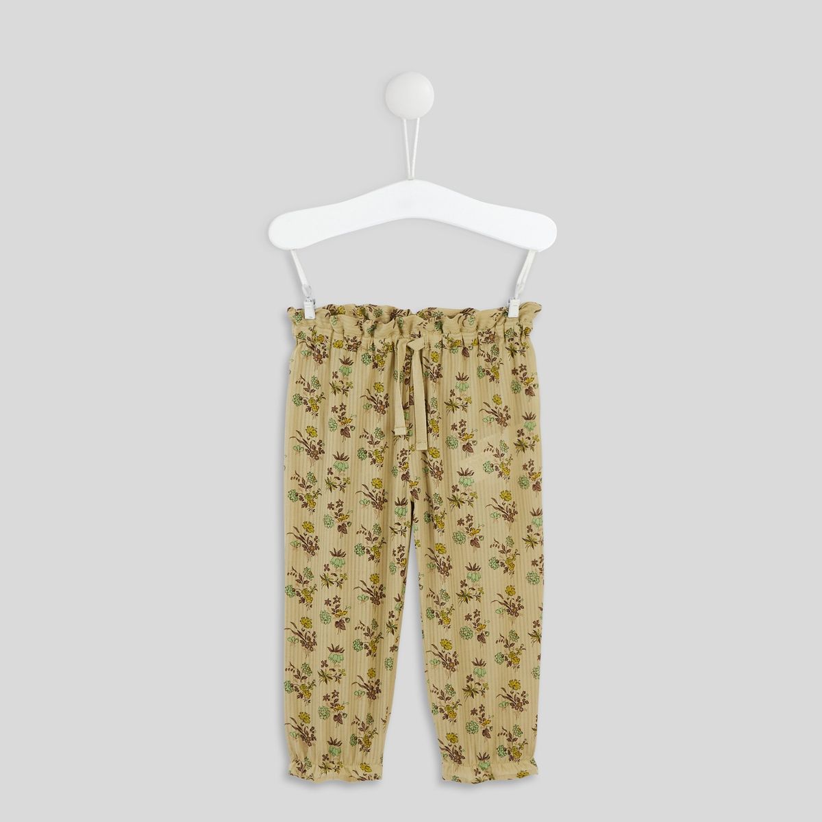 Pantalon fluide fille imprim fleurs ecru Bout chou La Redoute