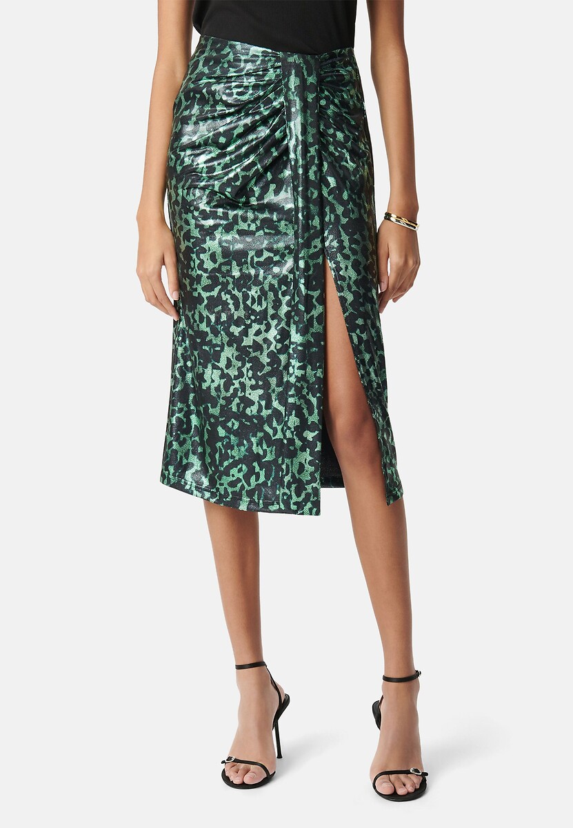 Jupe Longueur Mollet Kaleidoscope Vert Pâle Métallisé - Taille 18 - Neuf Sans étiquettes