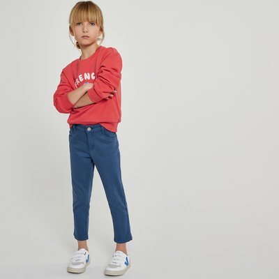 Slim Fit Cropped Trousers in Cotton, 3-12 Years LA REDOUTE COLLECTIONS
