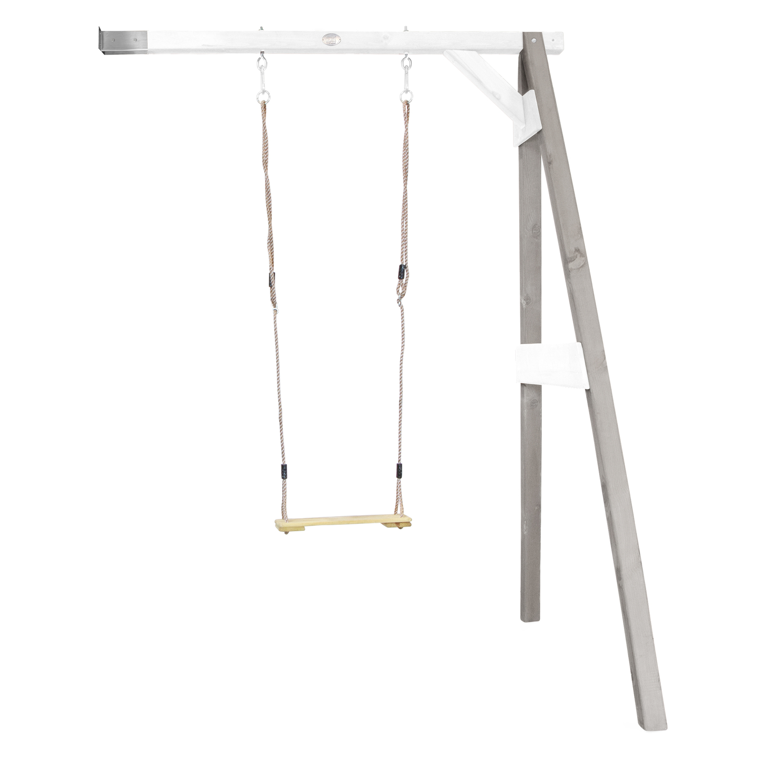 AXI Portique mural en bois Gris Blanc 1 balançoire 160x171x207cm, AXI HOUSE