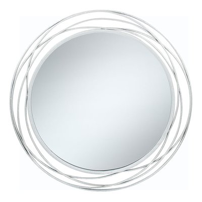 90cm Silver Metal Round Wall Mirror SO'HOME