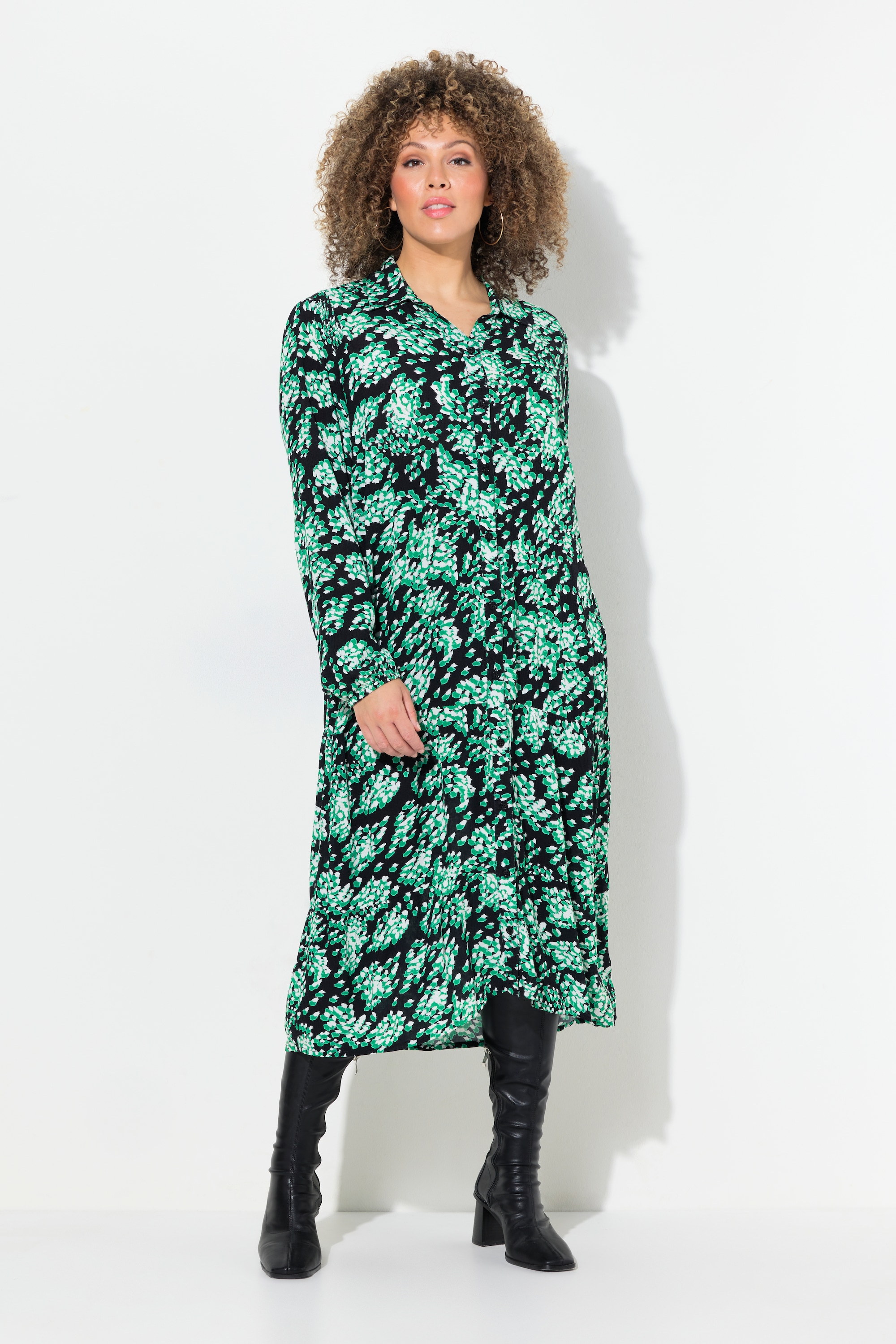 Robe chemisier coupe évasée, ULLA POPKEN
