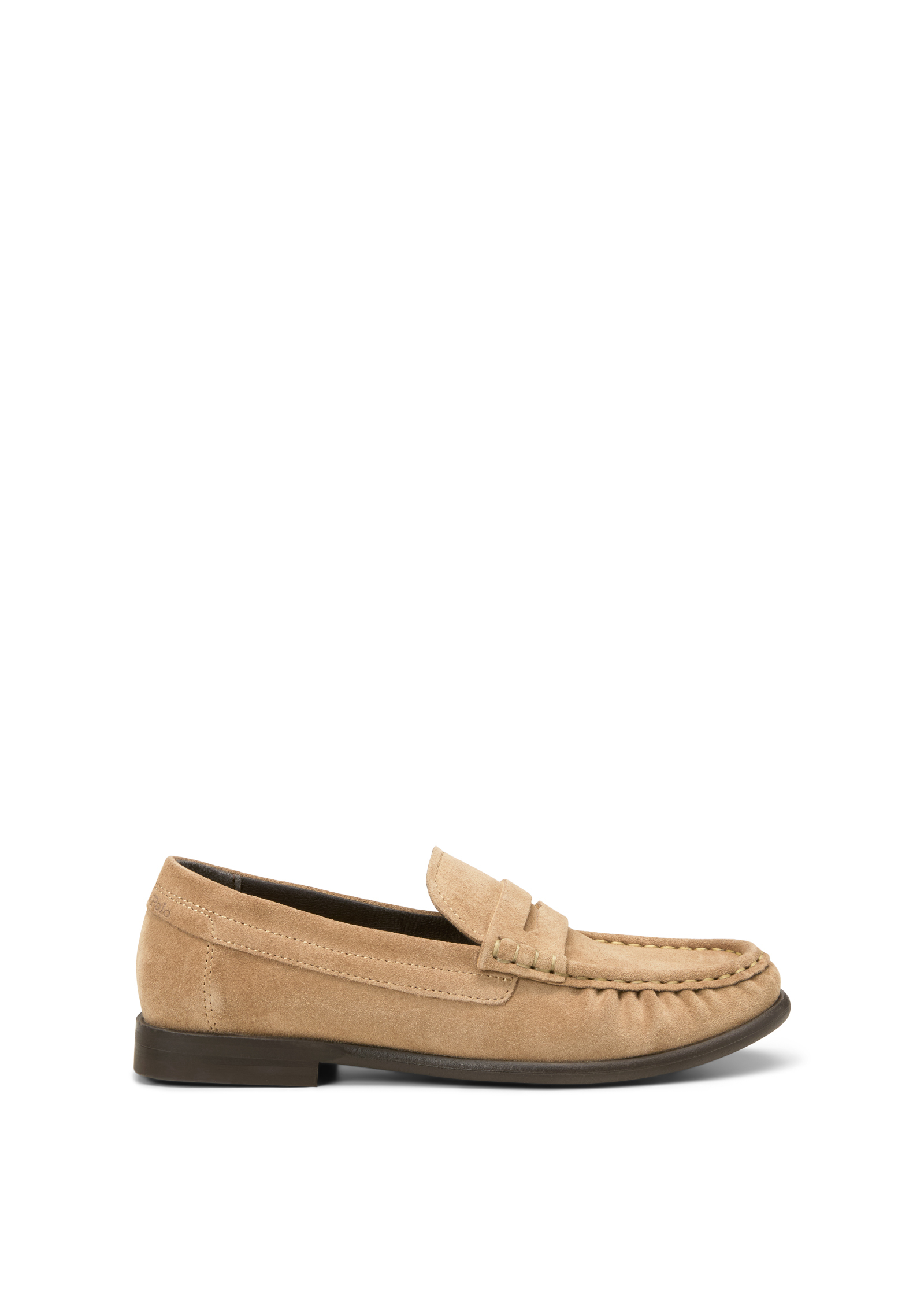 Loafer en cuir de vachette velours de haute qualité, MARC O'POLO