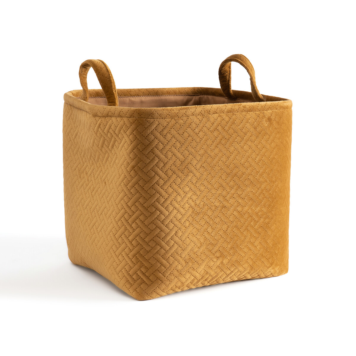 Product photograph of Gary Soft Velvet Cube Box from La Redoute UK