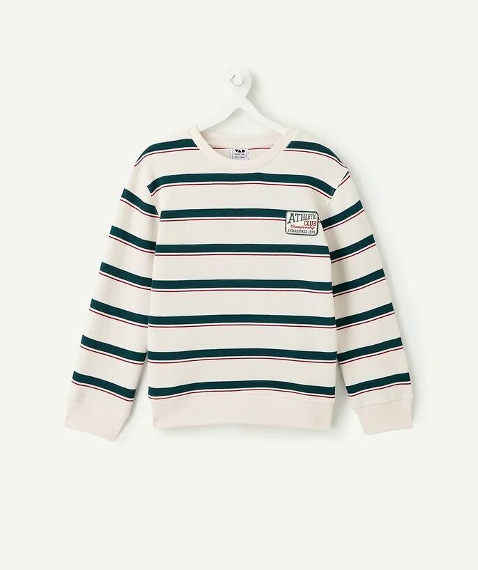 T-shirt manches longues rayé, badge brodé poitrine, TAPE A L'OEIL