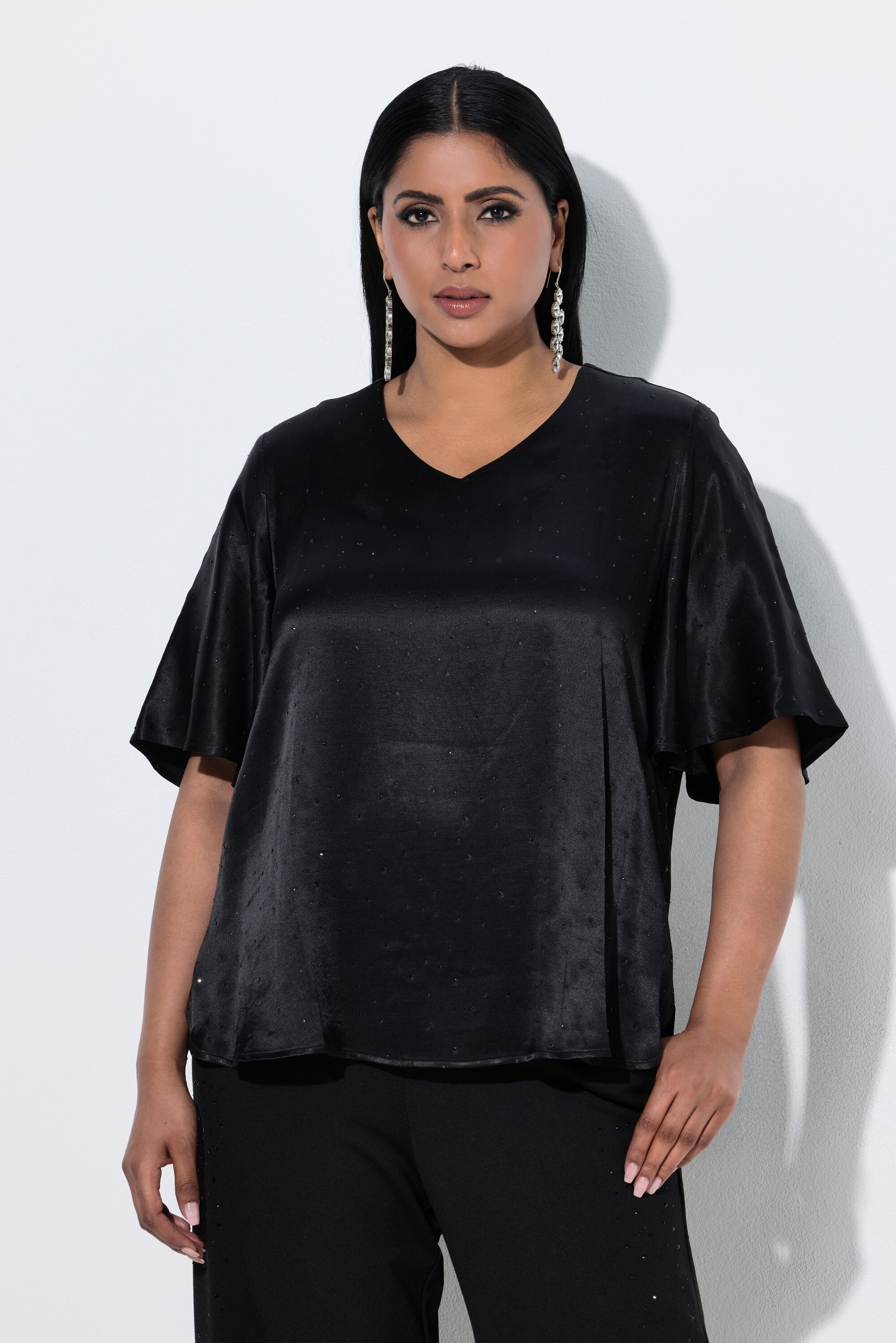 Blouse avec strass fantaisie, ULLA POPKEN