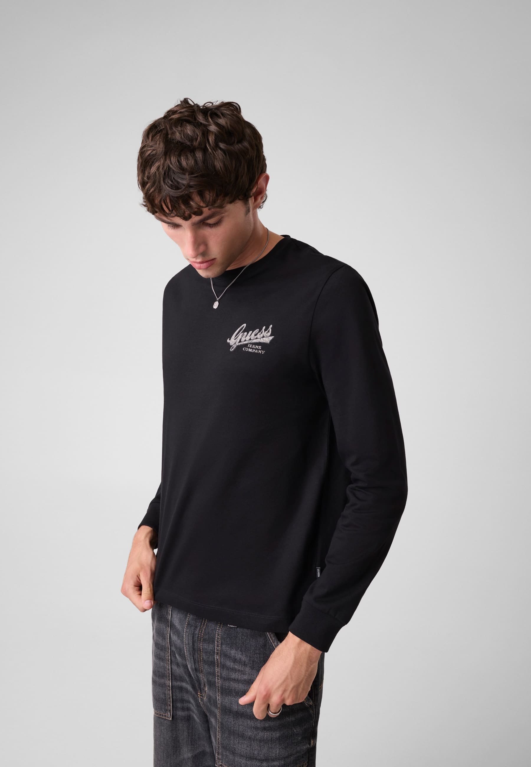 T-Shirt Classique À Manches Longues, GUESS JEANS