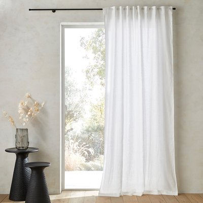 Private Ruffled Washed Linen Curtain AM.PM