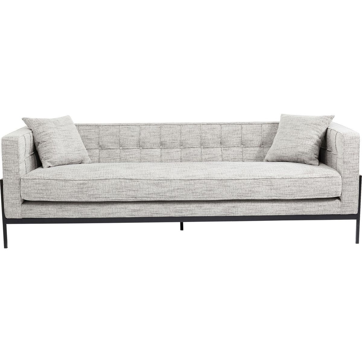 canape loft 3 places gris clair