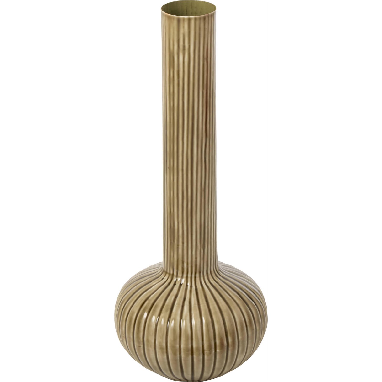 Vase en métal nervuré, RECOLLECTION