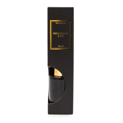 75ml Black and Gold Redcurrant and Ivy Scent Reed Diffuser SO'HOME