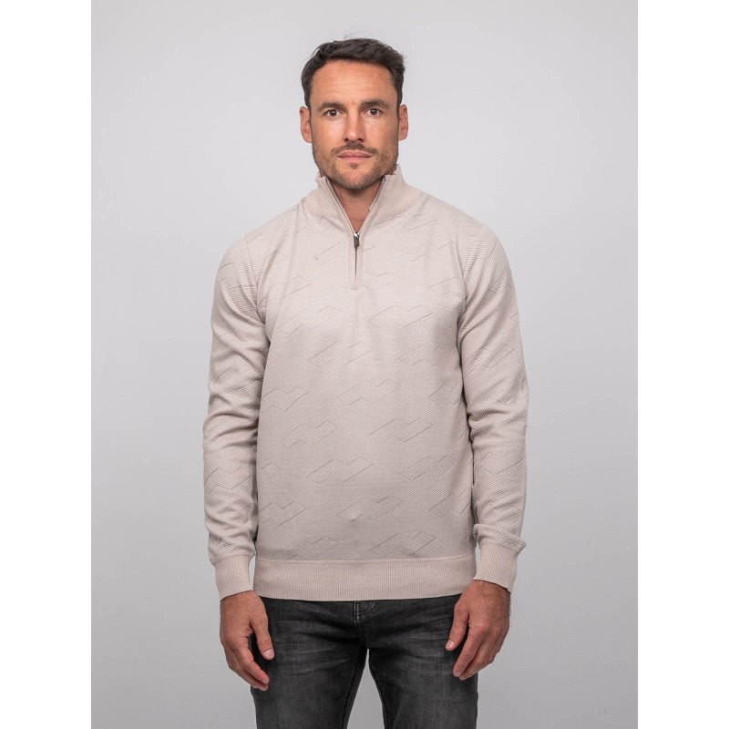 Pull Col Camionneur Zippé Jacquard Lamaton, RITCHIE