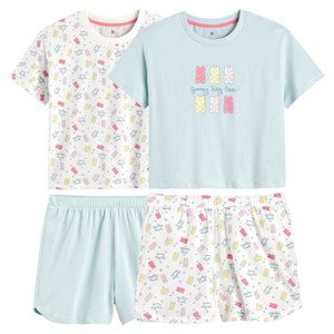 Pack of 2 Short Pyjamas in Cotton with Gummy Bears Print LA REDOUTE COLLECTIONS image